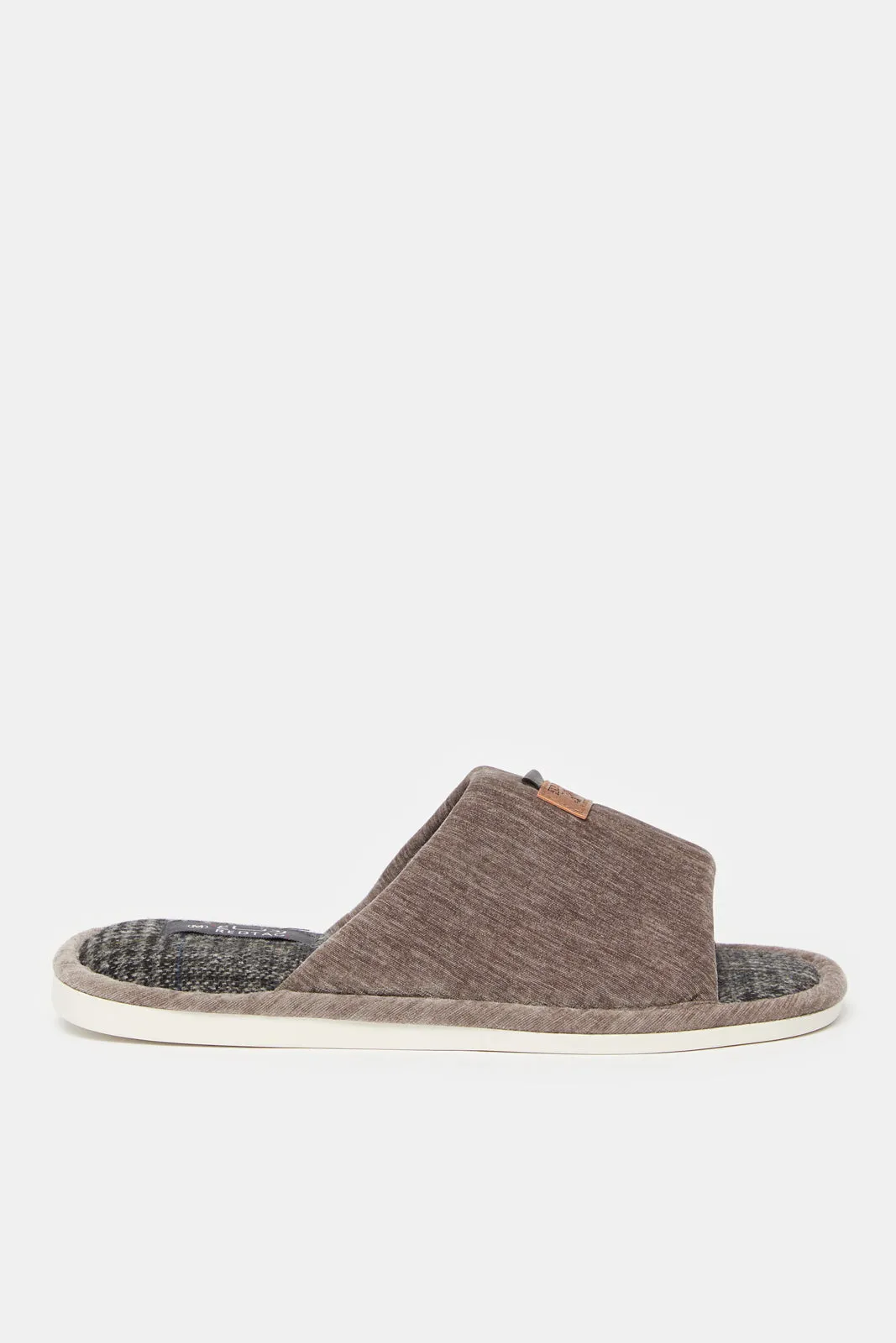 Men Beige Embellished Slipper sold by Redtag