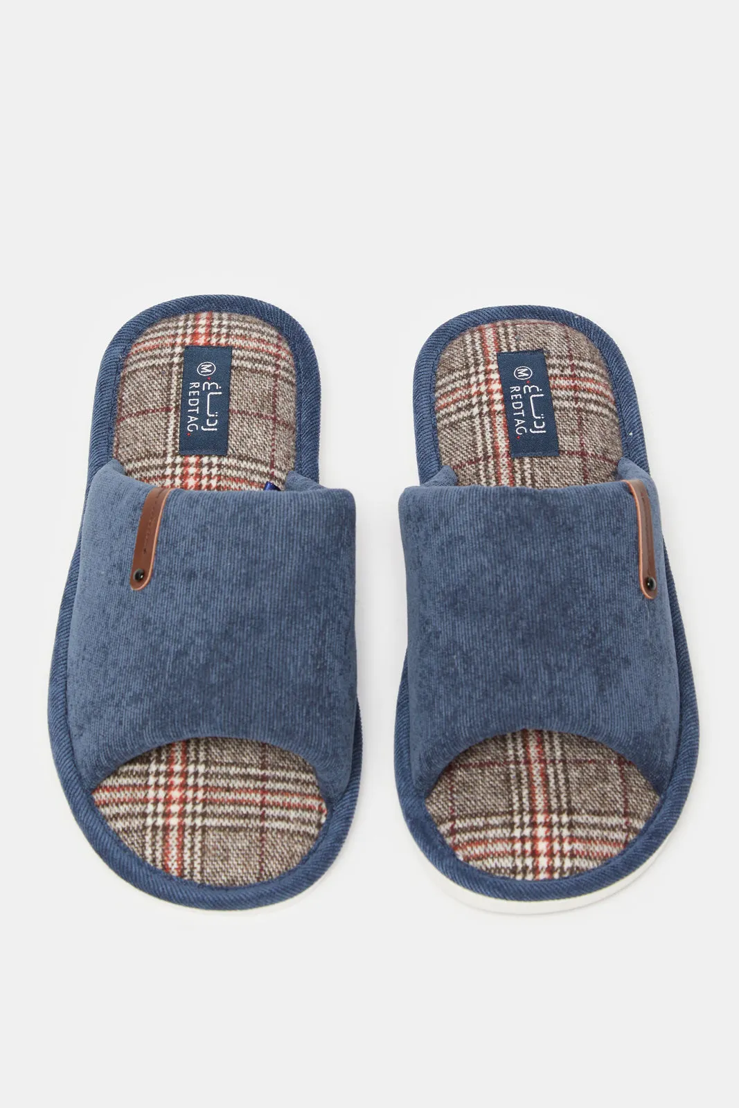 Men Navy Checkered Slipper sold by Redtag product image thumbnail 2