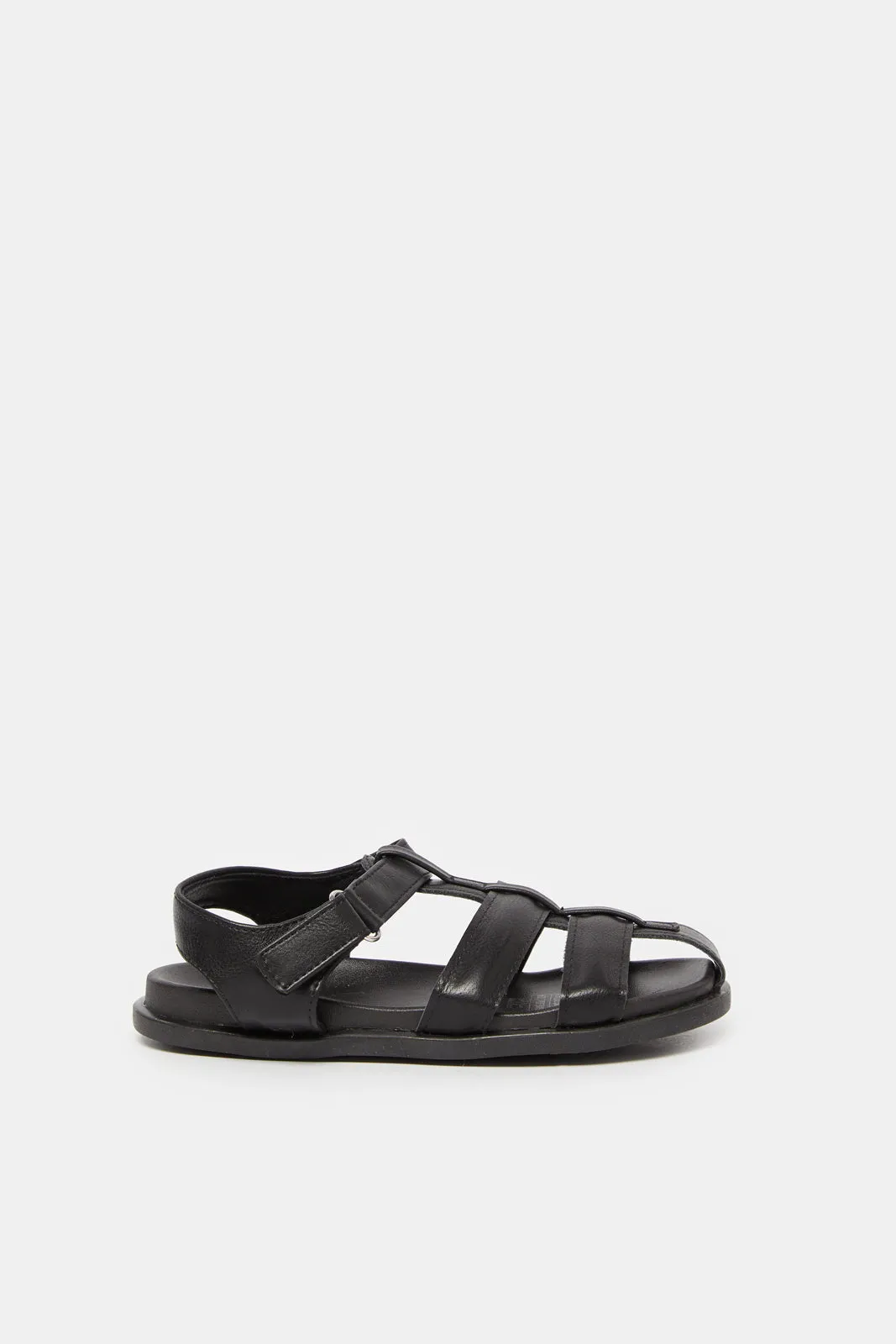 Boys Black Fisherman Sandals sold by Redtag