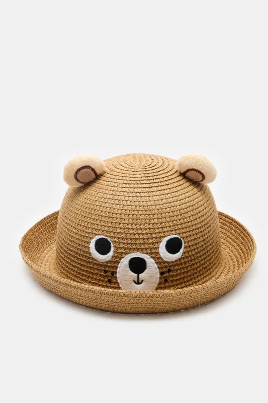 Boys Beige Character Fedora Hats With Band sold by Redtag