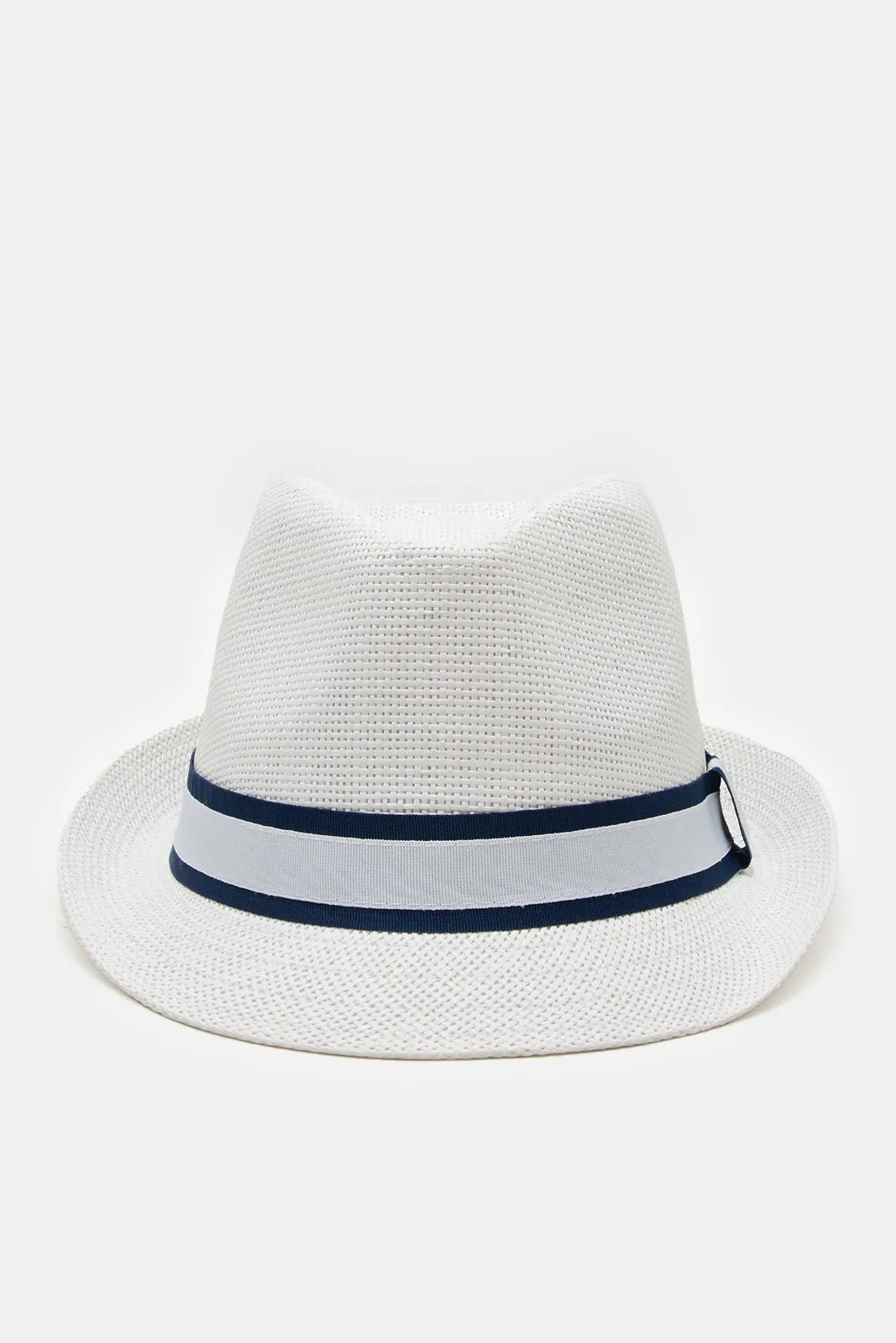 Boys White Fedora Hats With Band sold by Redtag