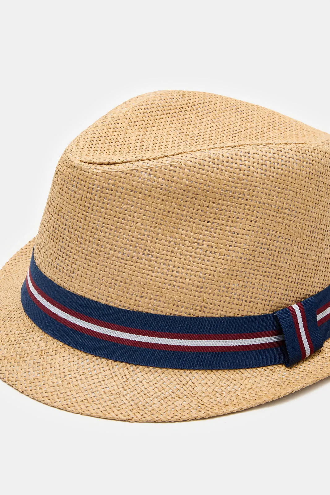 Men Beige Fedora Hats With Band sold by Redtag product image thumbnail 2