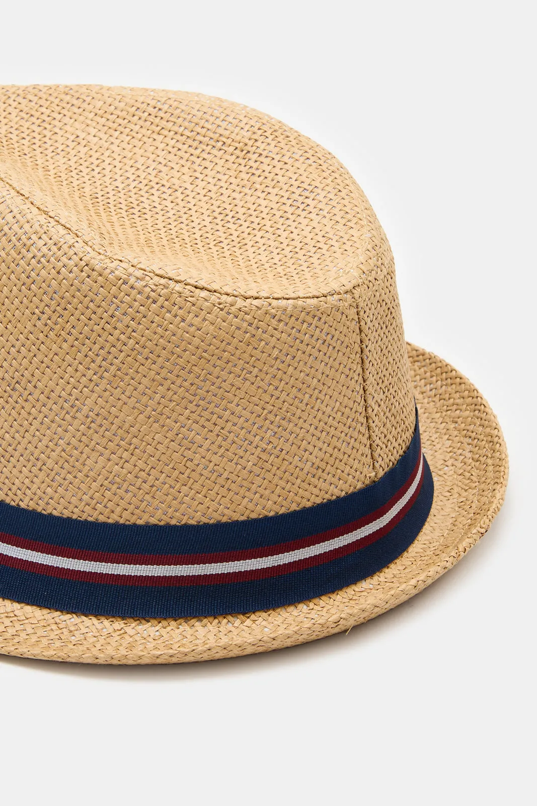 Men Beige Fedora Hats With Band sold by Redtag product image thumbnail 4