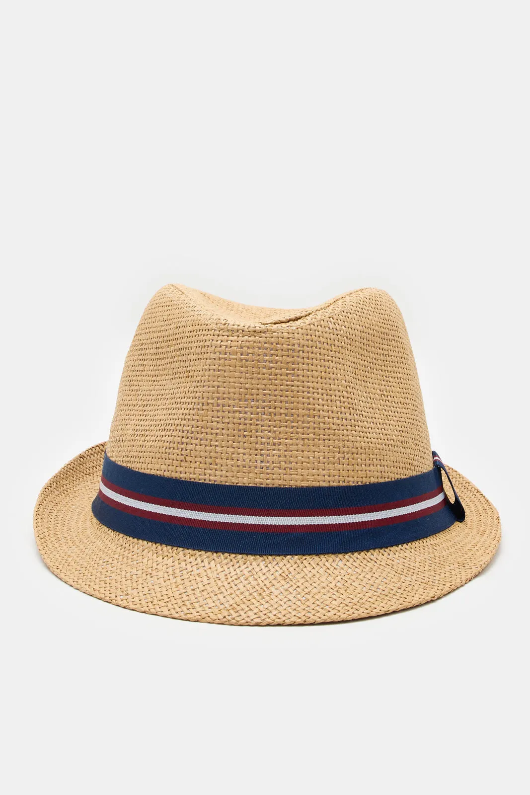 Men Beige Fedora Hats With Band sold by Redtag