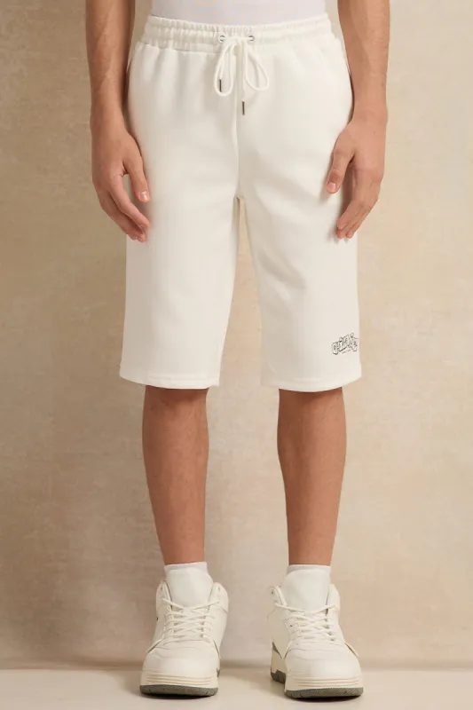 Senior Boys White Active Shorts sold by Redtag