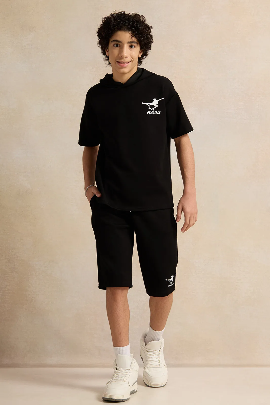 Senior Boys Black Active Shorts sold by Redtag product image thumbnail 2
