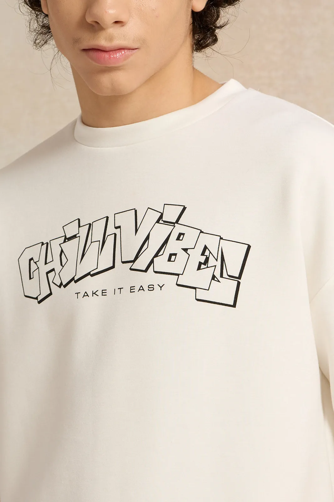 Senior Boys White Printed T-shirt sold by Redtag product image thumbnail 4