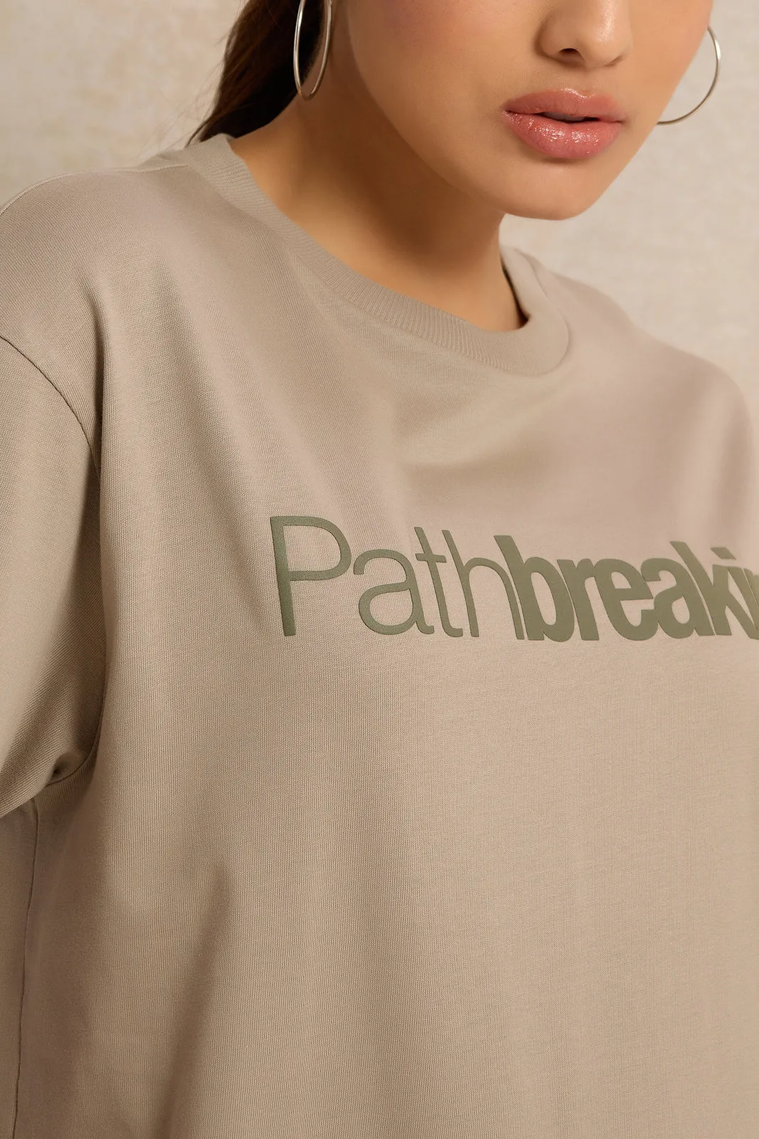 Women Grey Printed Oversize T-Shirt sold by Redtag product image thumbnail 4