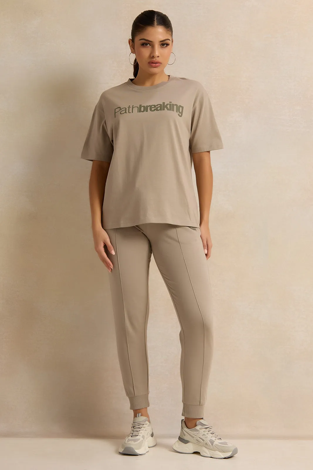 Women Grey Printed Oversize T-Shirt sold by Redtag product image thumbnail 2