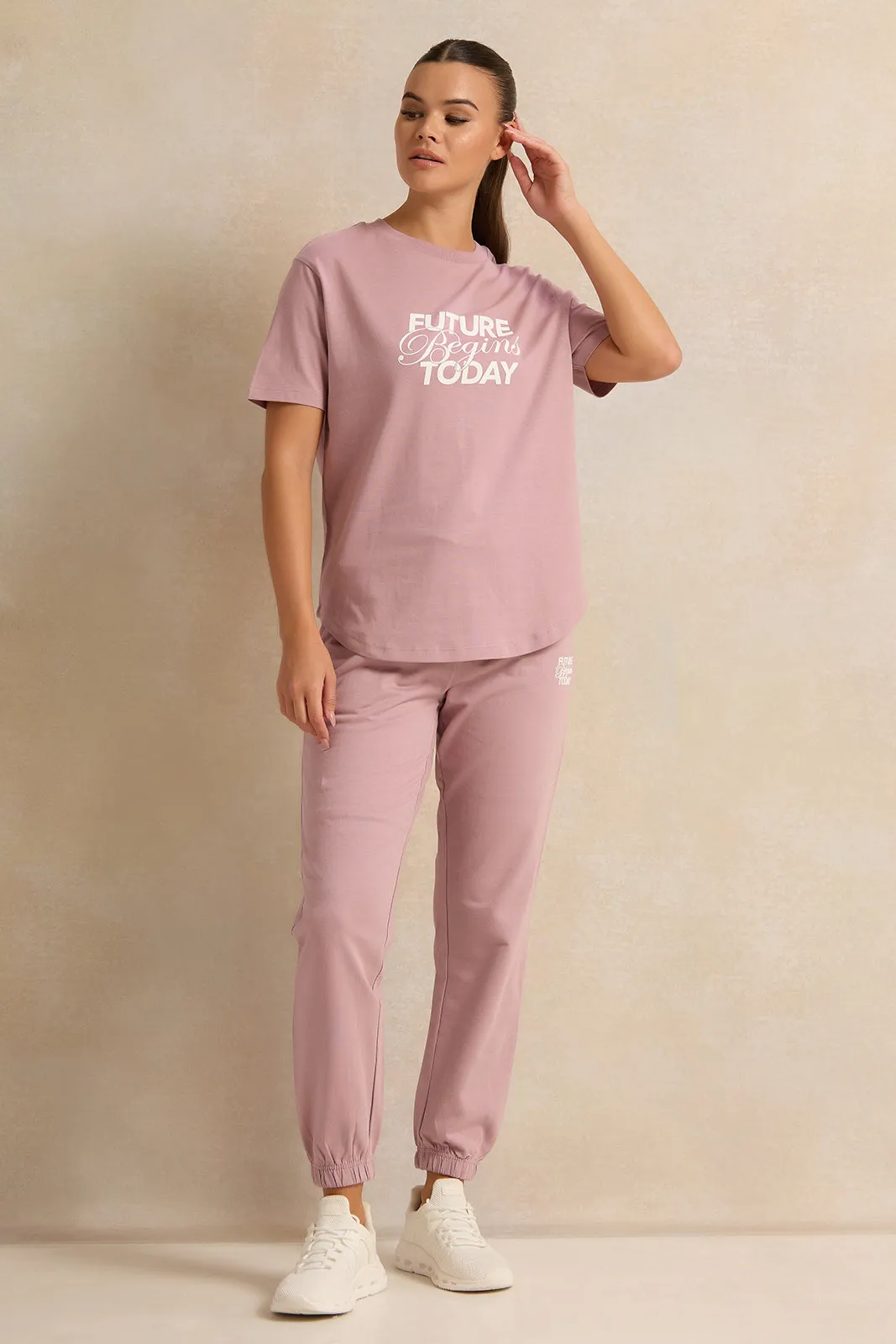 Women Pink Printed Jogger Pants sold by Redtag product image thumbnail 2