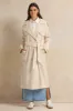 Women Beige Belted Trench Coat sold by Redtag