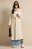 Women Beige Belted Trench Coat sold by Redtag