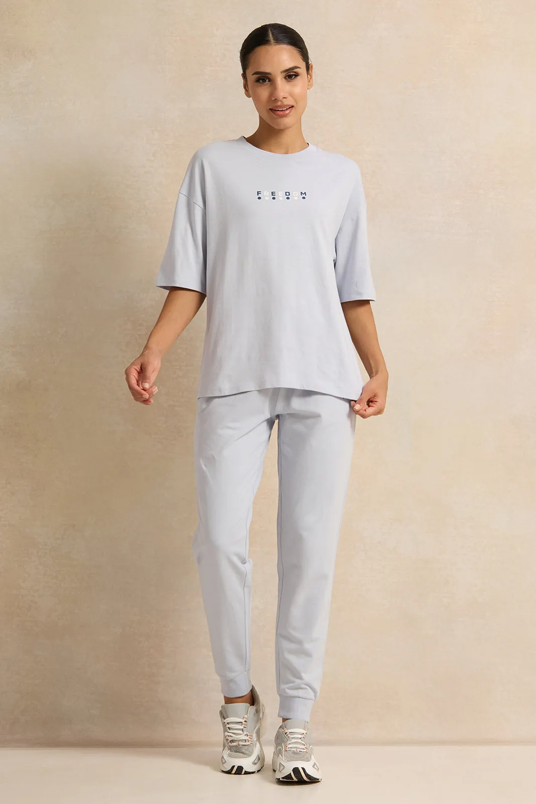 Women Blue Printed Active Pants sold by Redtag product image thumbnail 2