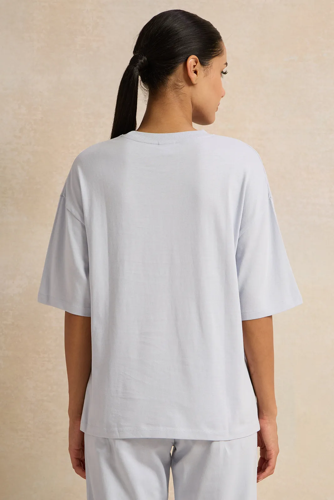 Women Blue Active Printed T-Shirt sold by Redtag product image thumbnail 3