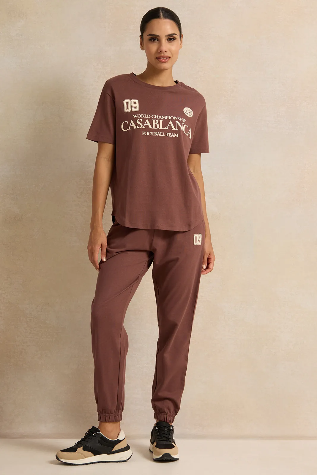 Women Brown Active Printed T-Shirt sold by Redtag product image thumbnail 2