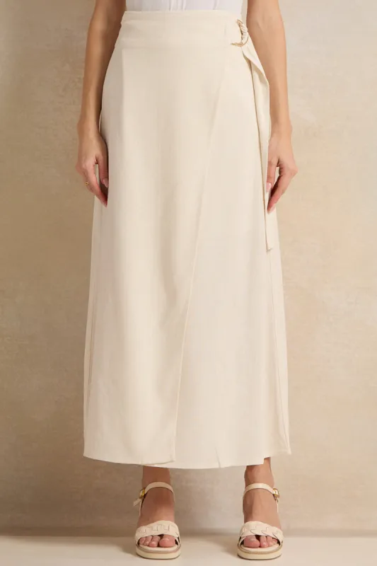 Women Beige Skirt sold by Redtag