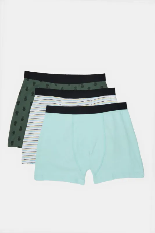Senior Boys Assorted Striped Boxer Brief (Pack of 3) sold by Redtag
