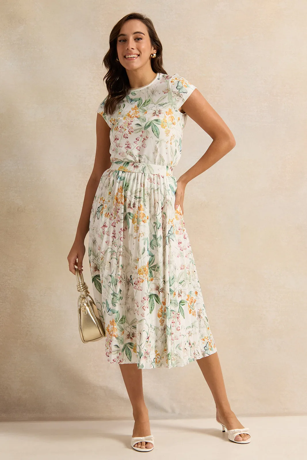 Women White Floral Print Co-Ord Top sold by Redtag product image thumbnail 2