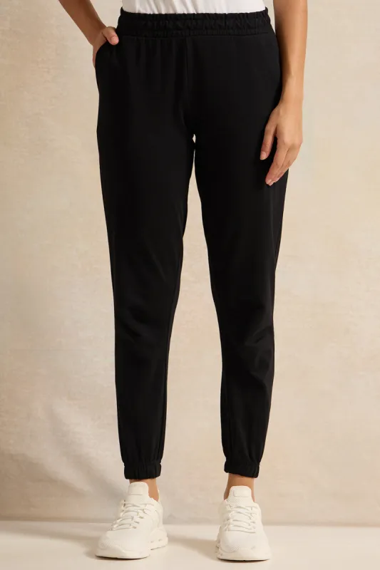 Women Black Joggers sold by Redtag