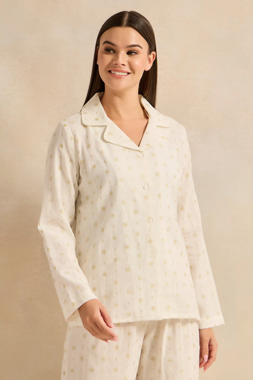 Women Ivory Printed Pajama Set (2 Piece) sold by Redtag product image thumbnail 2
