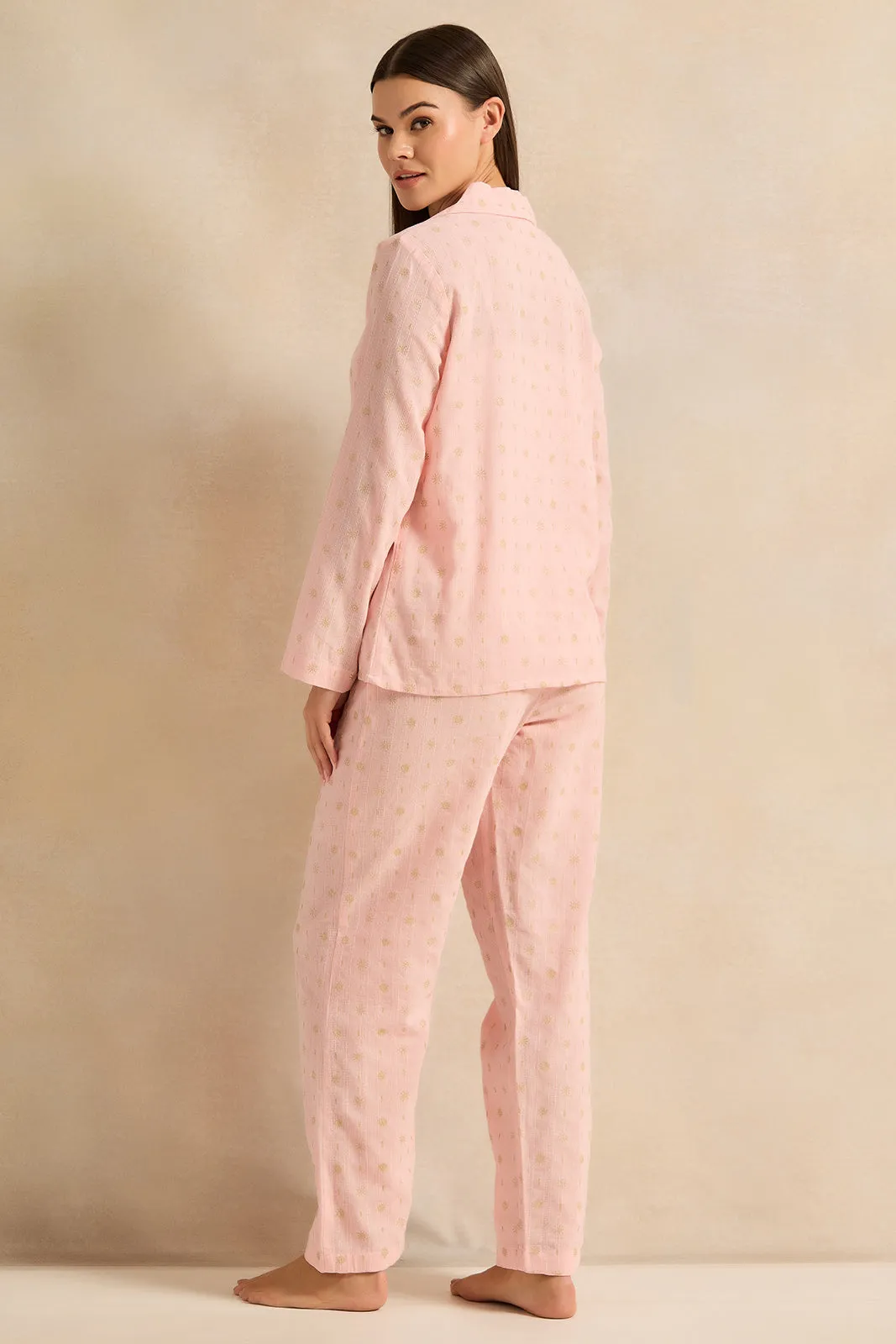 Women Pink Printed Pajama Set (2 Piece) sold by Redtag product image thumbnail 4