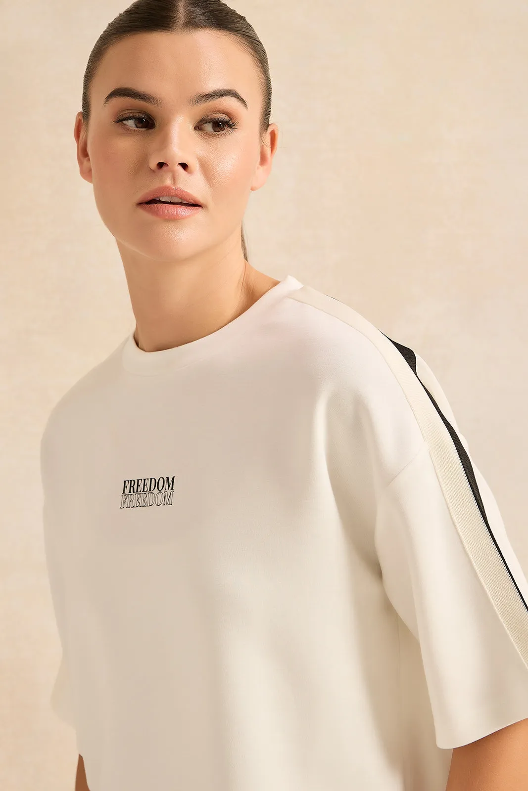 Women White Active T-Shirt sold by Redtag product image thumbnail 4