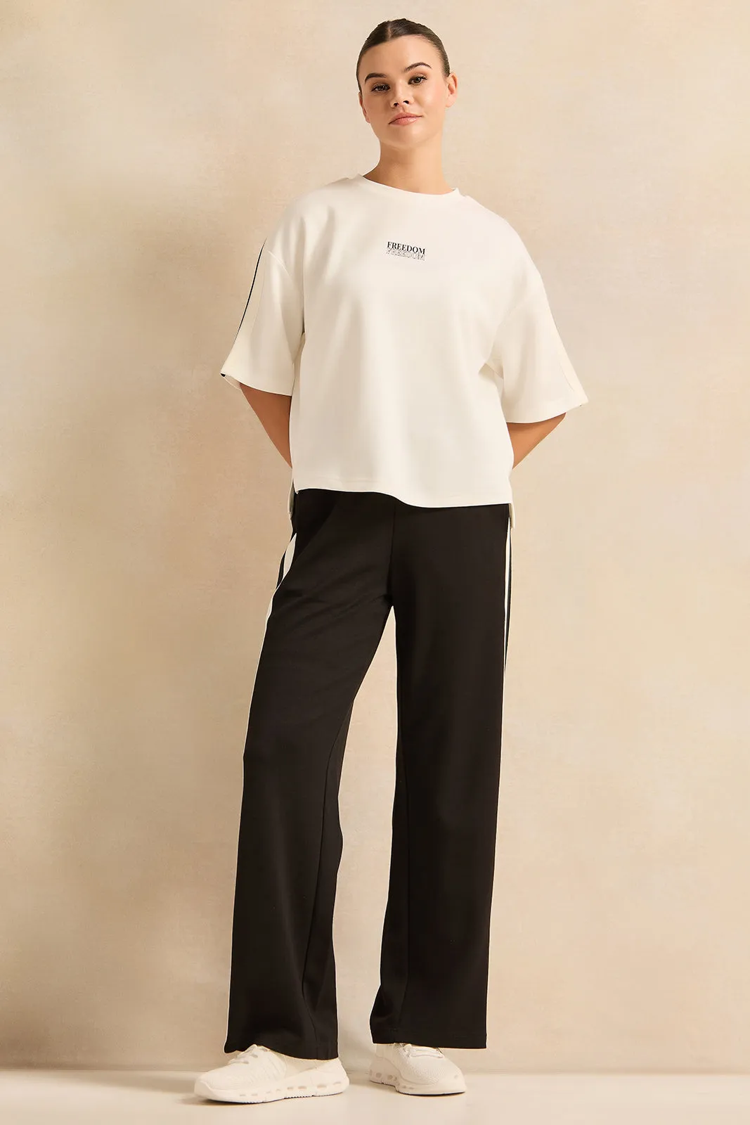 Women White Active T-Shirt sold by Redtag product image thumbnail 2