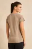 Women Beige Embellished Active T-Shirt sold by Redtag