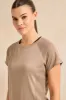 Women Beige Embellished Active T-Shirt sold by Redtag