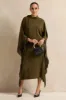 Women Olive Kimono Dress Fringe sold by Redtag