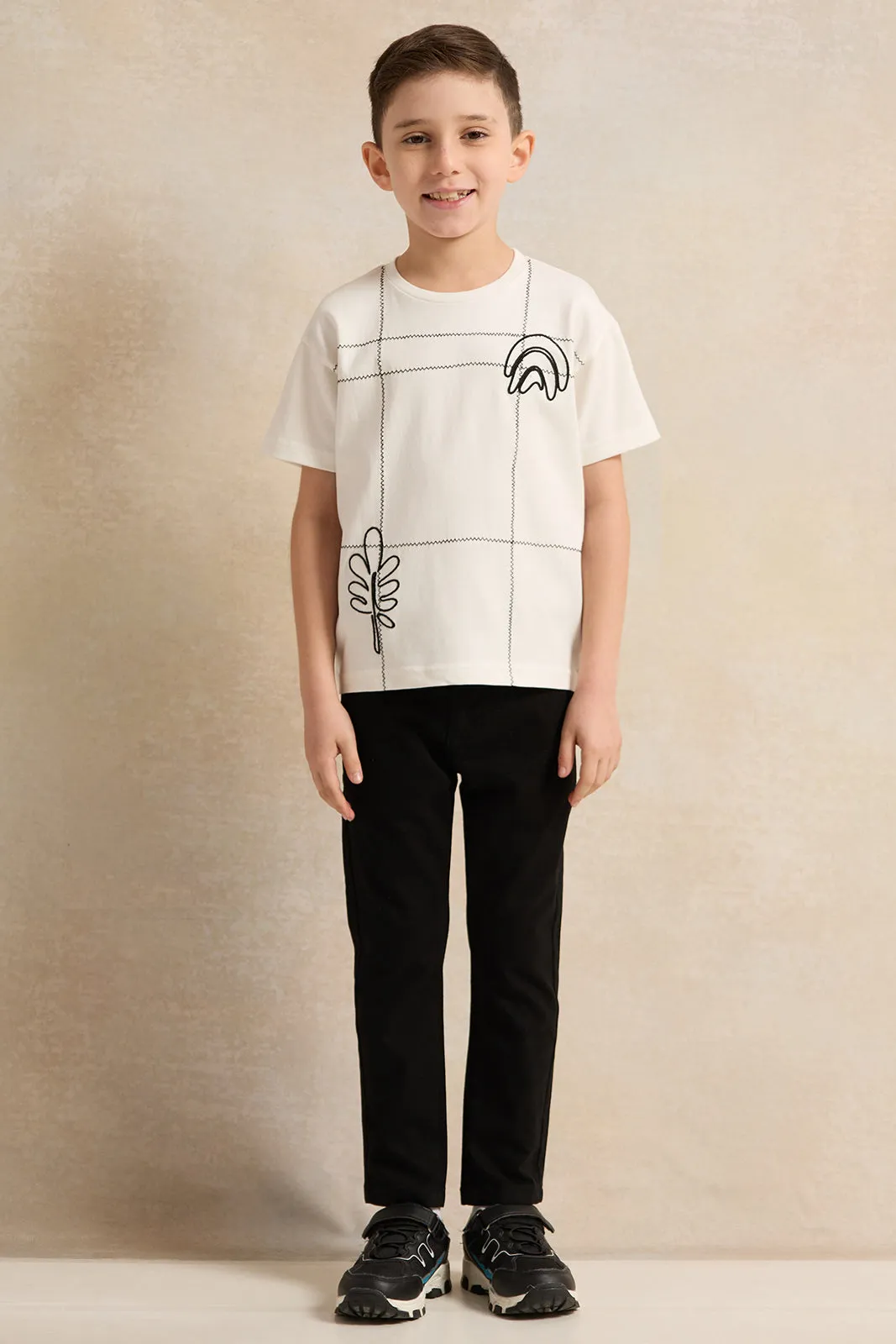 Boys White Printed T-Shirt sold by Redtag product image thumbnail 2