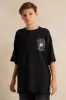 Senior Boys Black Always Awesome Print  Oversize T-shirt sold by Redtag