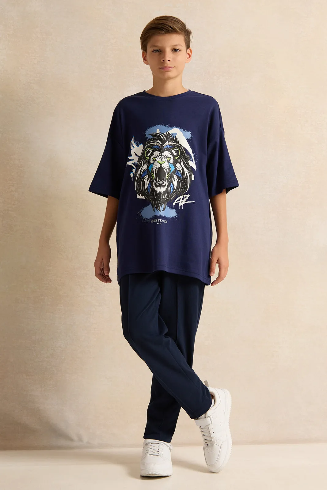 Senior Boys Navy Pique Active Pants sold by Redtag product image thumbnail 2