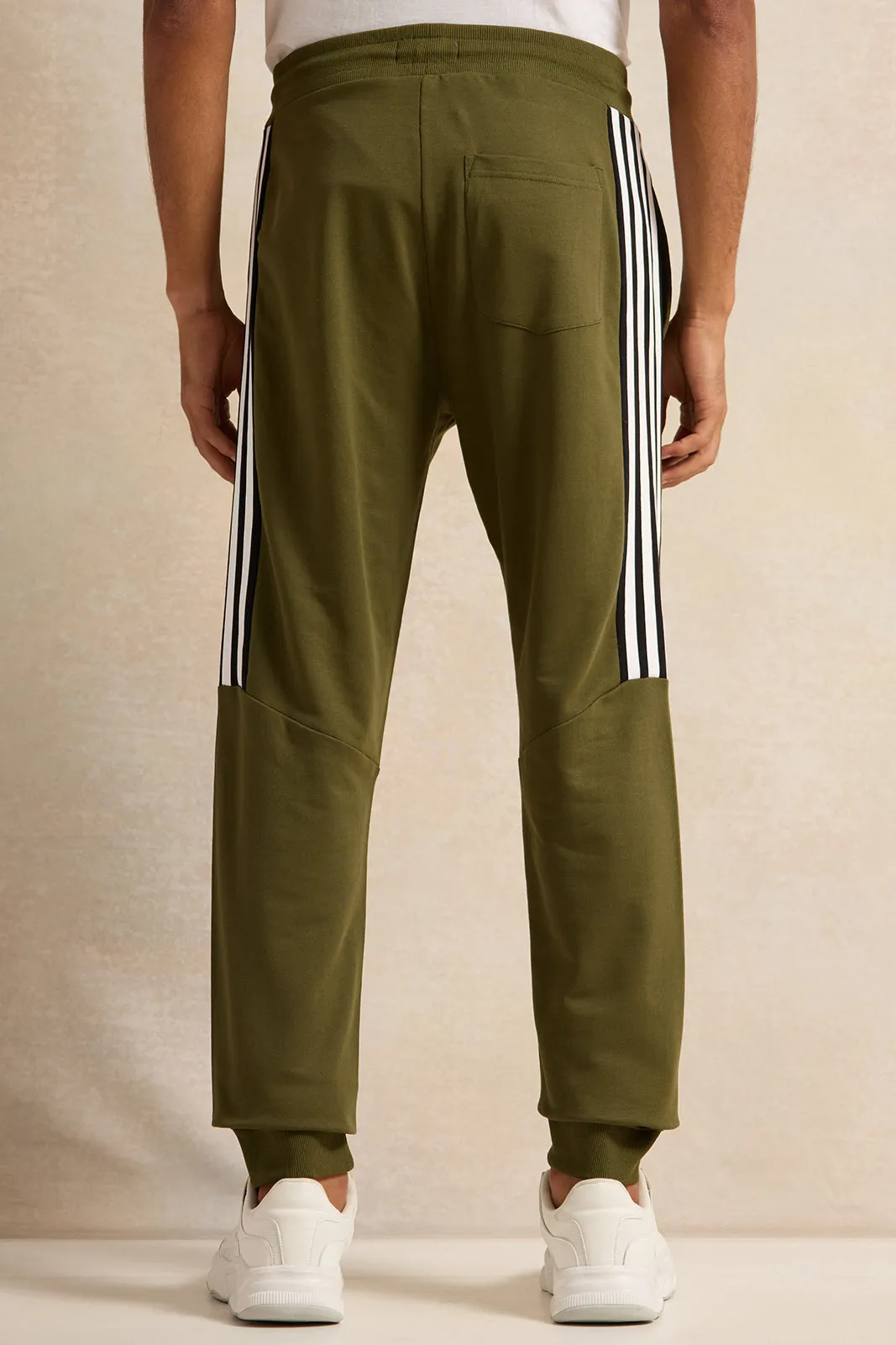 Men Green Active Track Pants sold by Redtag product image thumbnail 3