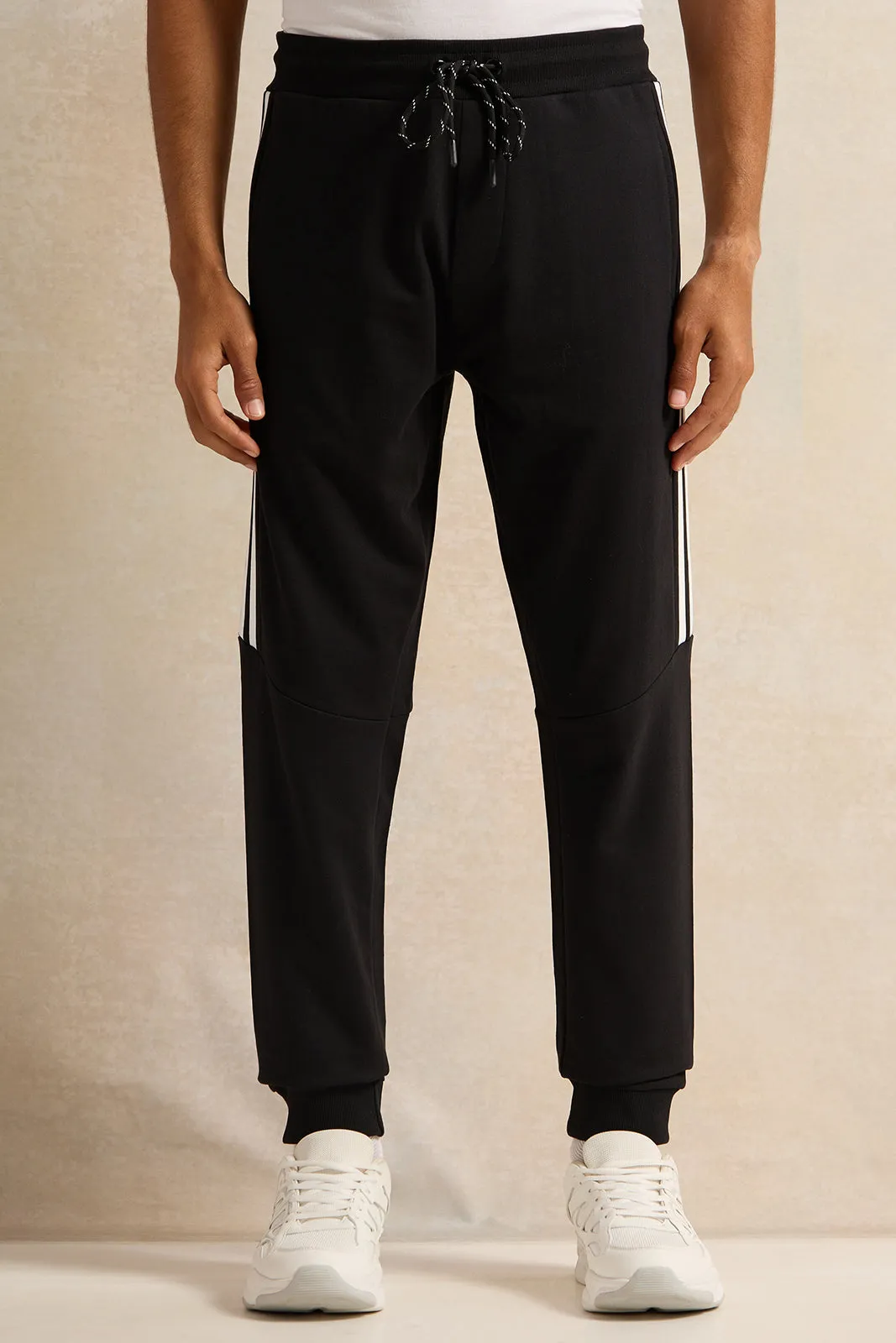Men Black Active Track Pants sold by Redtag