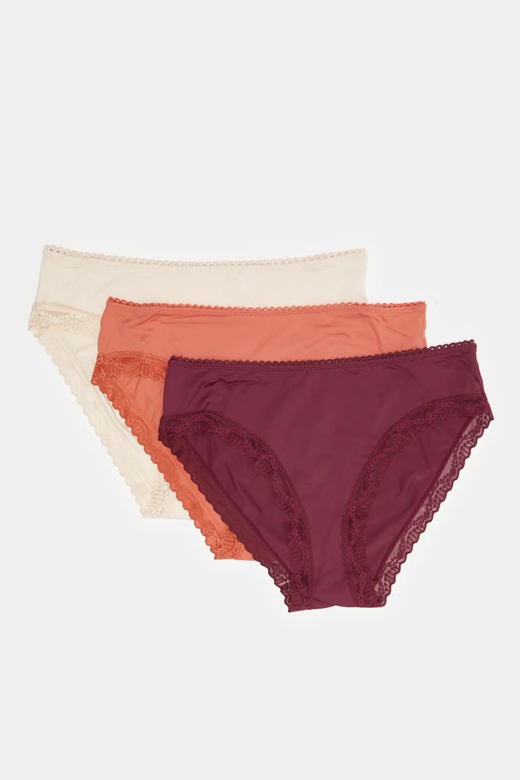 Women Assorted High Leg Brief Set (3 Piece) sold by Redtag product image thumbnail 4