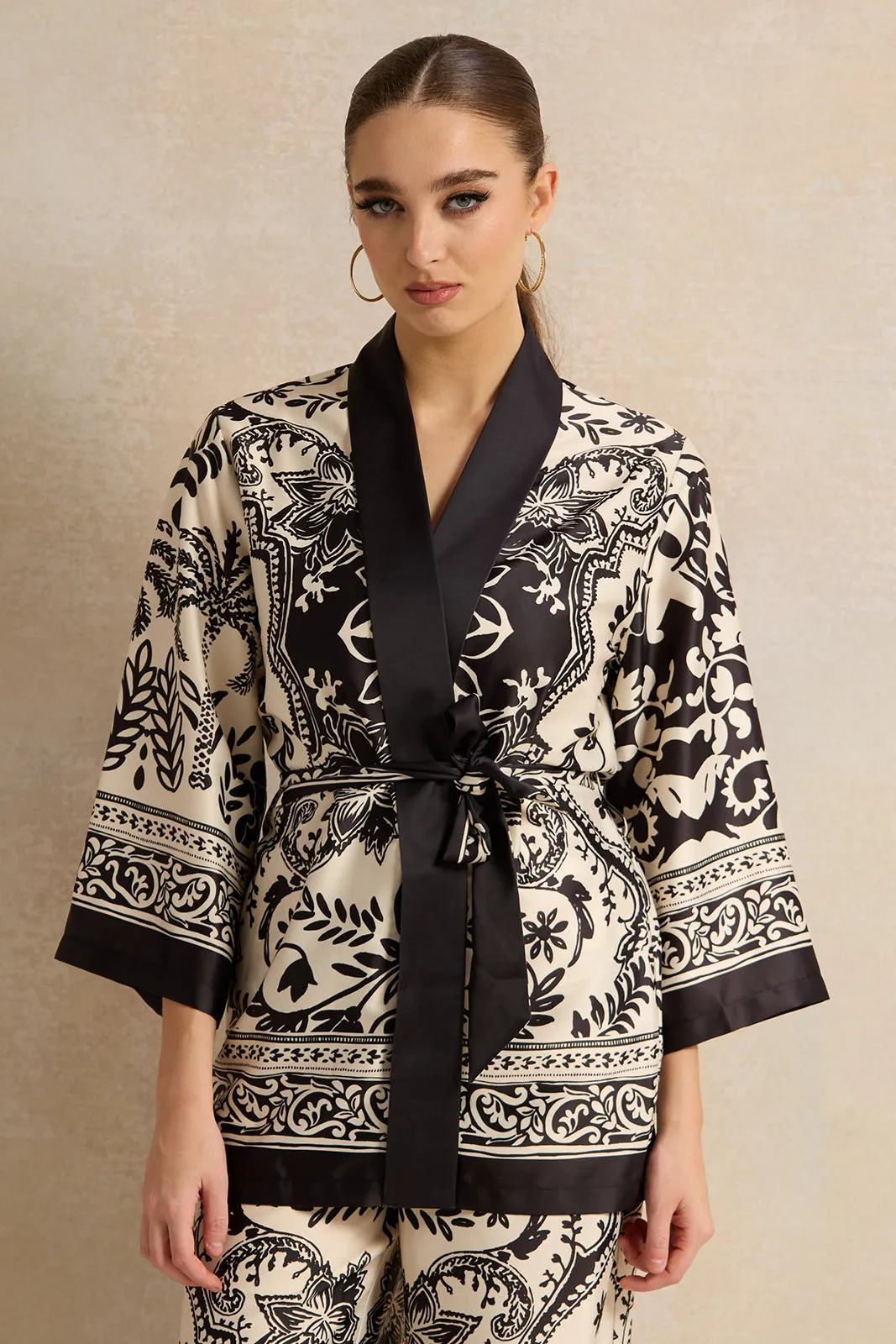 Women Black Printed Blouse sold by Redtag