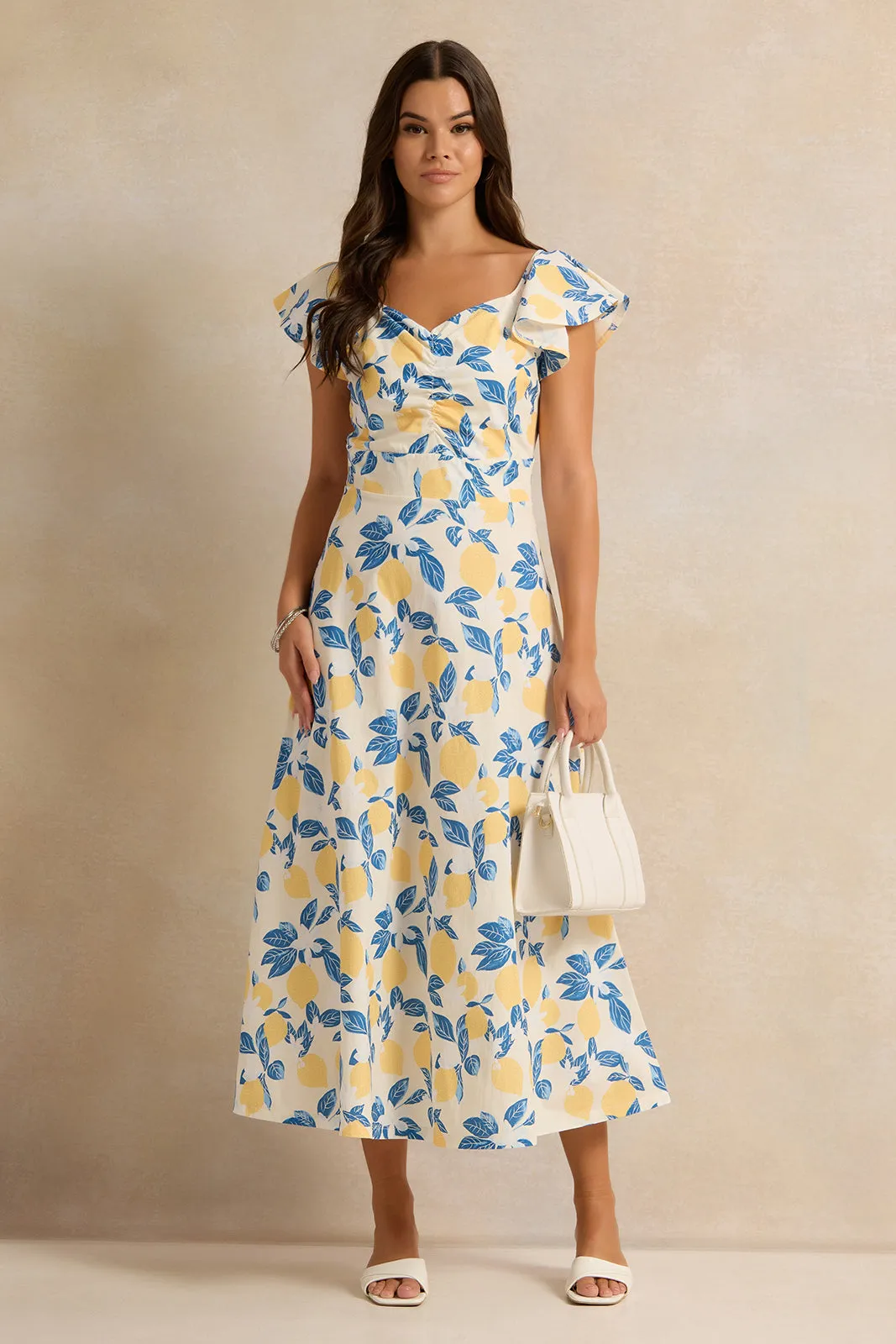 Women White Printed Dress sold by Redtag product image thumbnail 3