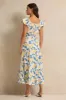 Women White Printed Dress sold by Redtag