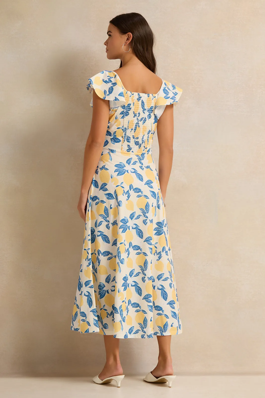 Women White Printed Dress sold by Redtag product image thumbnail 2