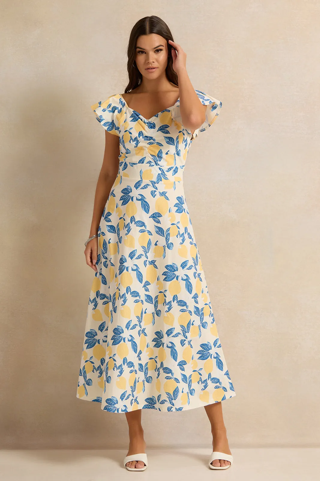 Women White Printed Dress sold by Redtag product image thumbnail 4