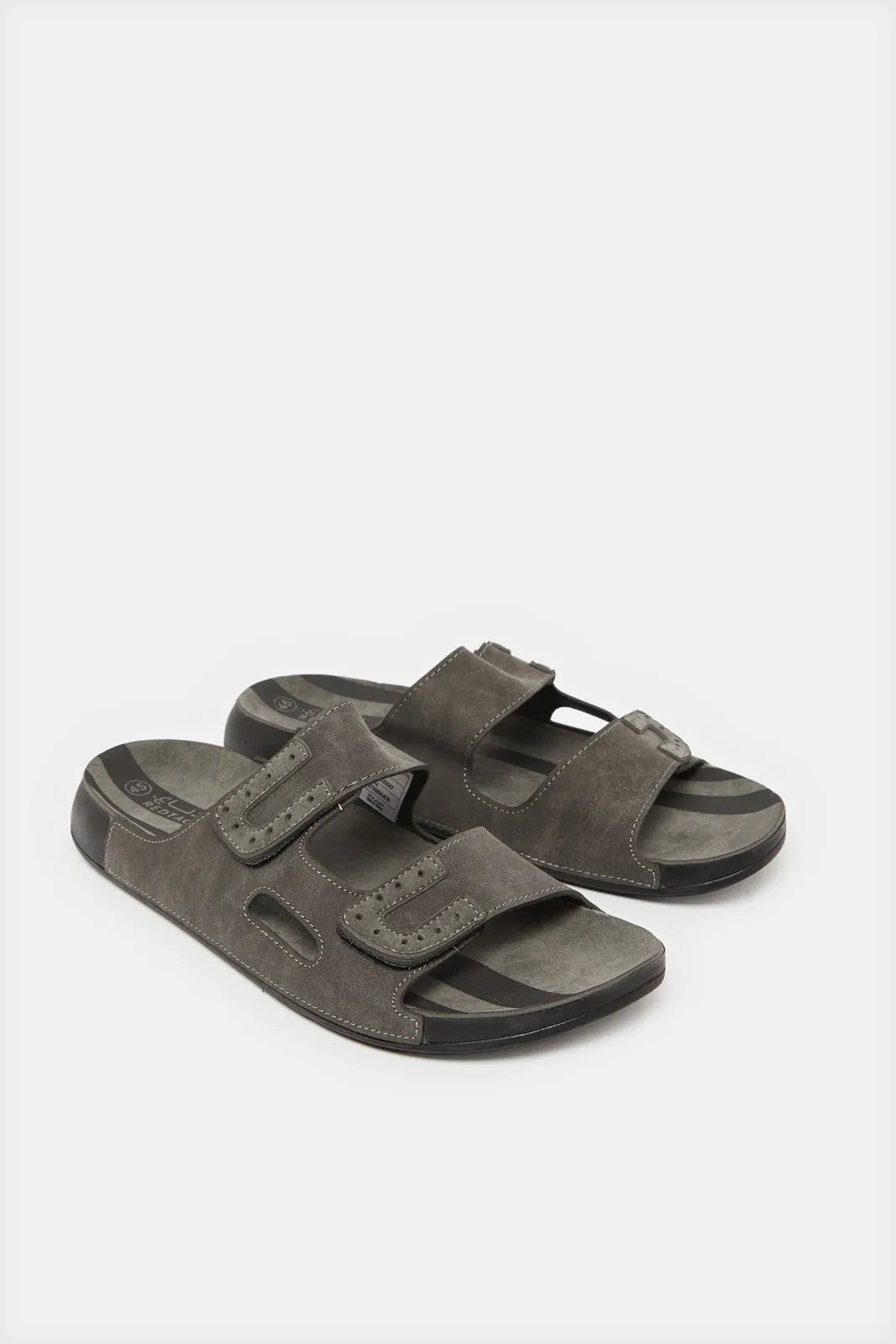 Men Grey Velcro Sandals sold by Redtag product image thumbnail 2