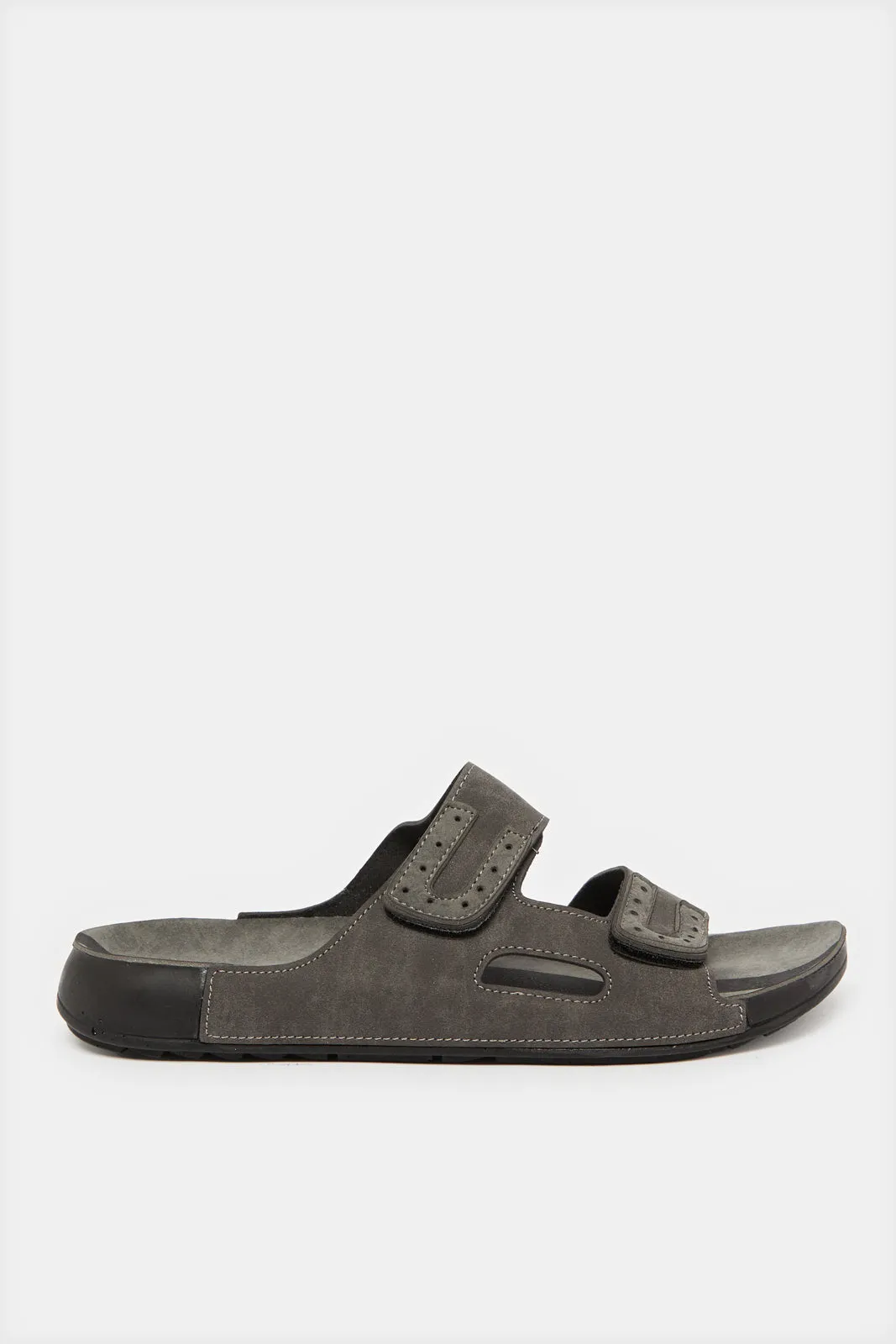 Men Grey Velcro Sandals sold by Redtag