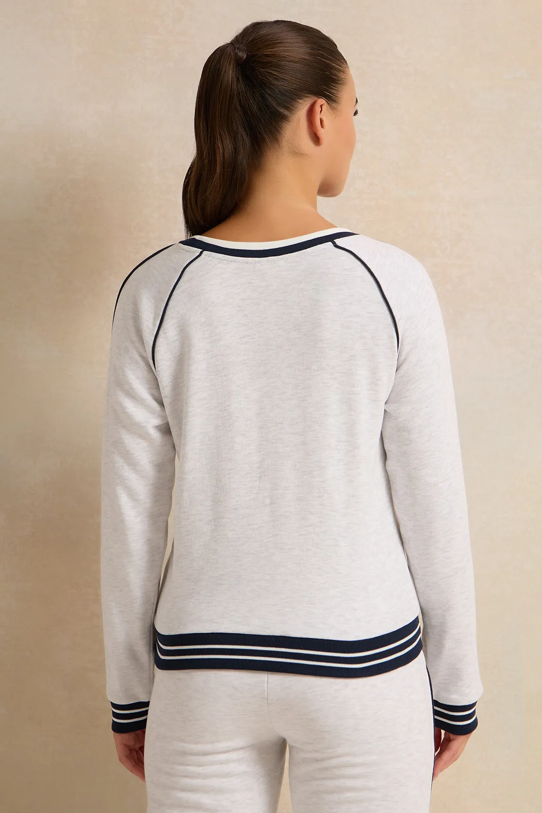 Women Grey Printed Sweatshirt sold by Redtag product image thumbnail 3