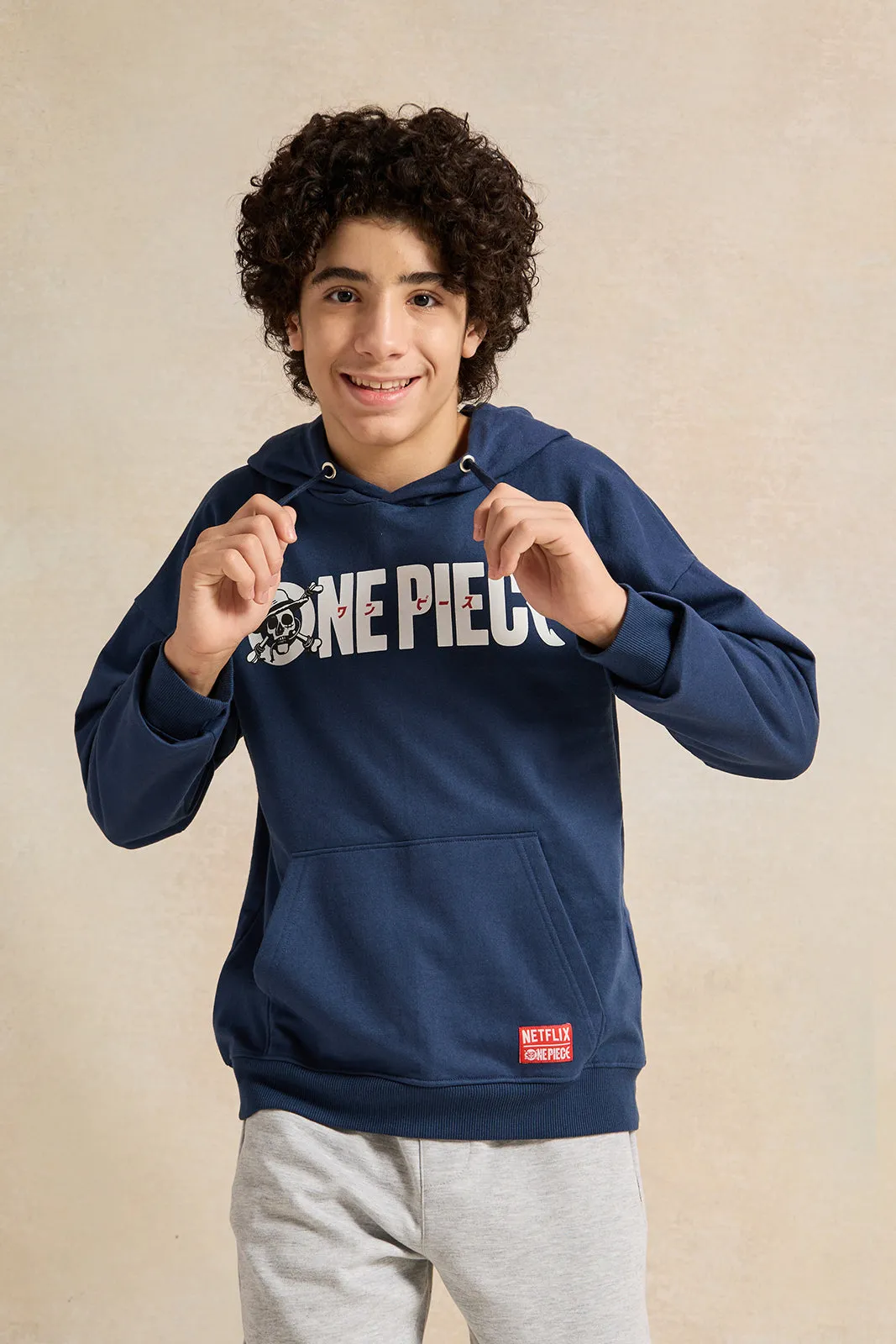 Senior Boys Blue One Piece Print Sweatshirt sold by Redtag