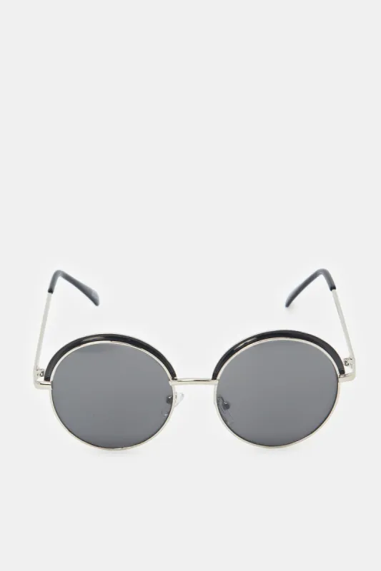 Women Black Round Sunglasses sold by Redtag