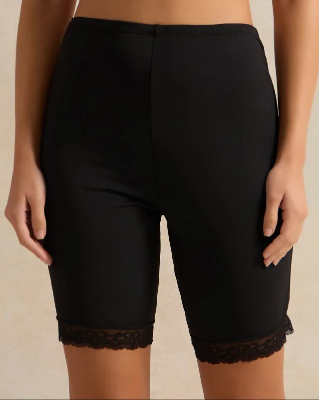 Women Black Comfort Short sold by Redtag