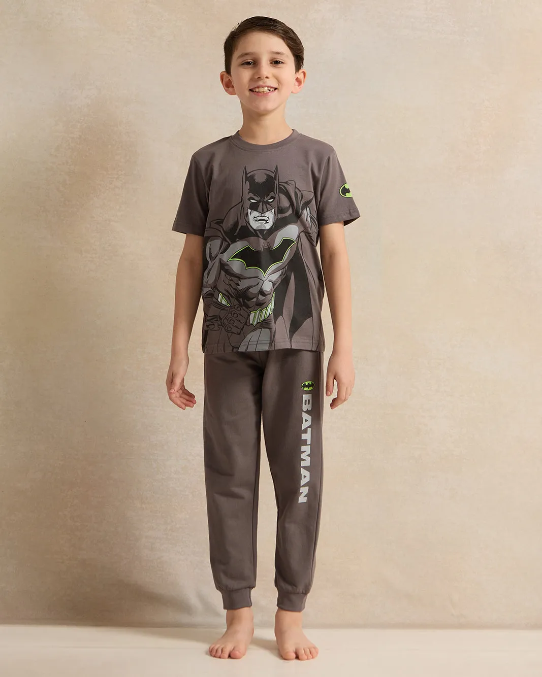 Boys Grey Batman Pajama Set (2 Piece) sold by Redtag