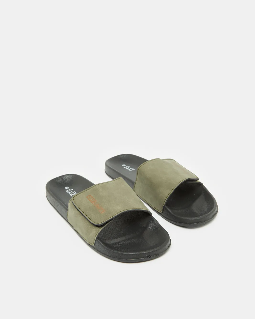 Men Grey Velcro Slide sold by Redtag product image thumbnail 2