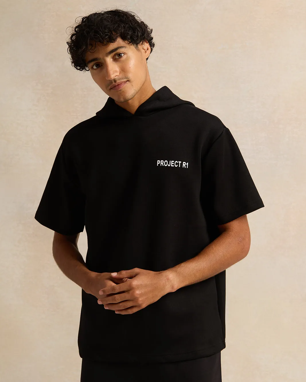 Men Black Hooded Printed Lounge Sweatshirt sold by Redtag